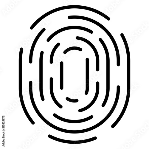 Fingerprint vector icon. Can be used for Crime Investigation iconset.