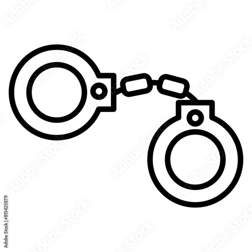 Handcuffs vector icon. Can be used for Crime Investigation iconset.