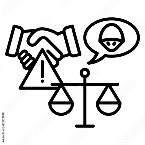 Pretext vector icon. Can be used for Crime Investigation iconset.