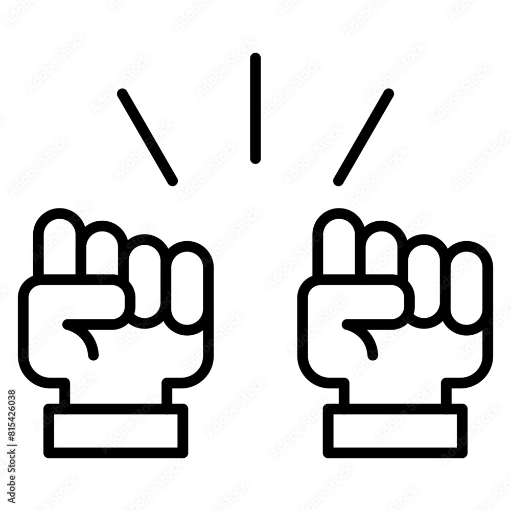 Fist vector icon. Can be used for Human Rights iconset. Fist vector icon. Can be used for Human Rights iconset.
