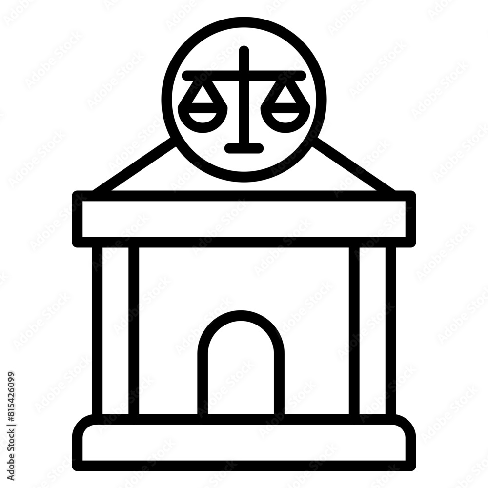 Court vector icon. Can be used for Human Rights iconset. Court vector icon. Can be used for Human Rights iconset.