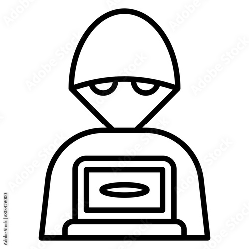 Hacker vector icon. Can be used for Crime Investigation iconset.