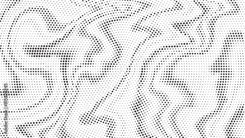Abstract black and white psychedelic seamless marble pattern with hallucination swirls. Vector liquid monochrome acrylic texture. Flow art. Tie dye simple artistic effect.