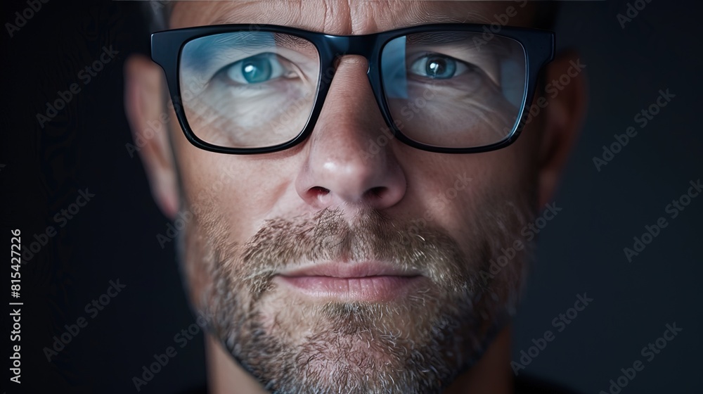 Distinguished Gentleman with Intense Expression Distinguished Gentleman with Intense Expression