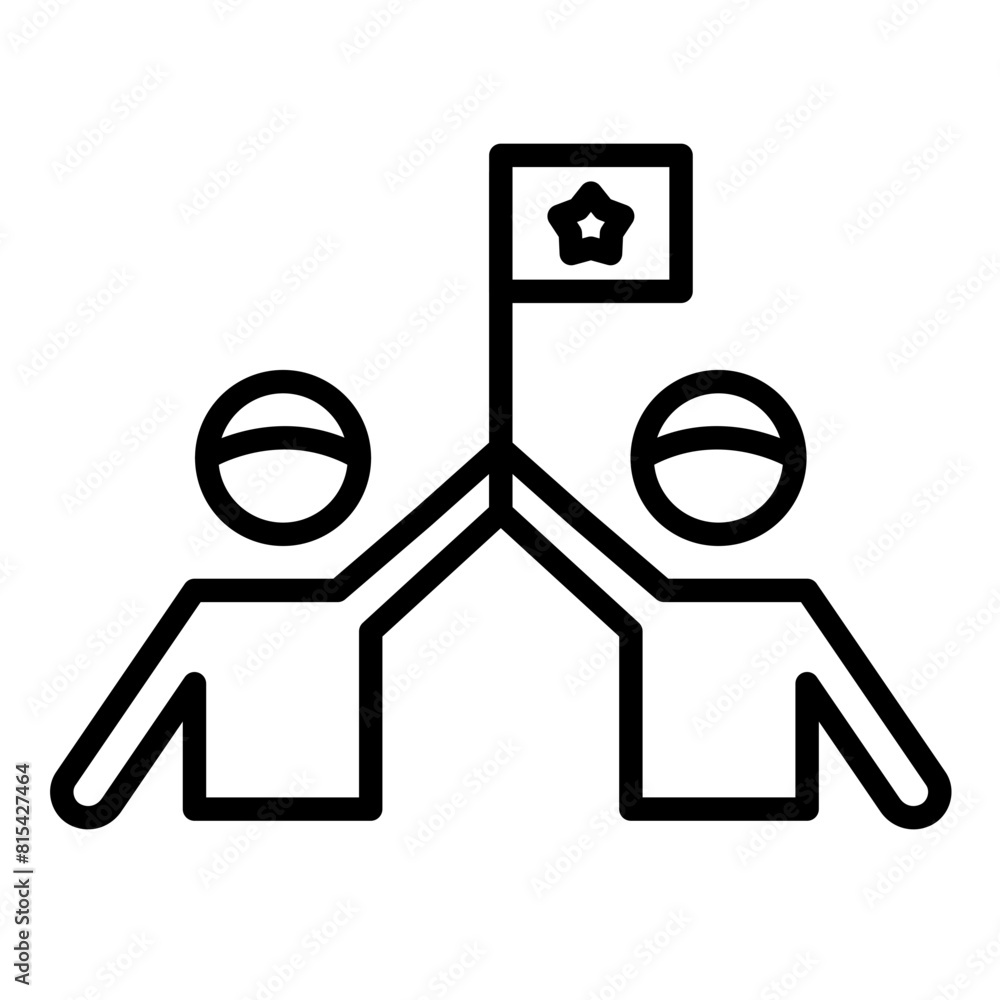 Together We Win vector icon. Can be used for Teamwork iconset. Together We Win vector icon. Can be used for Teamwork iconset.
