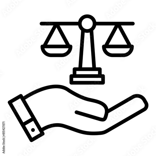 Fairness vector icon. Can be used for Core Values iconset.