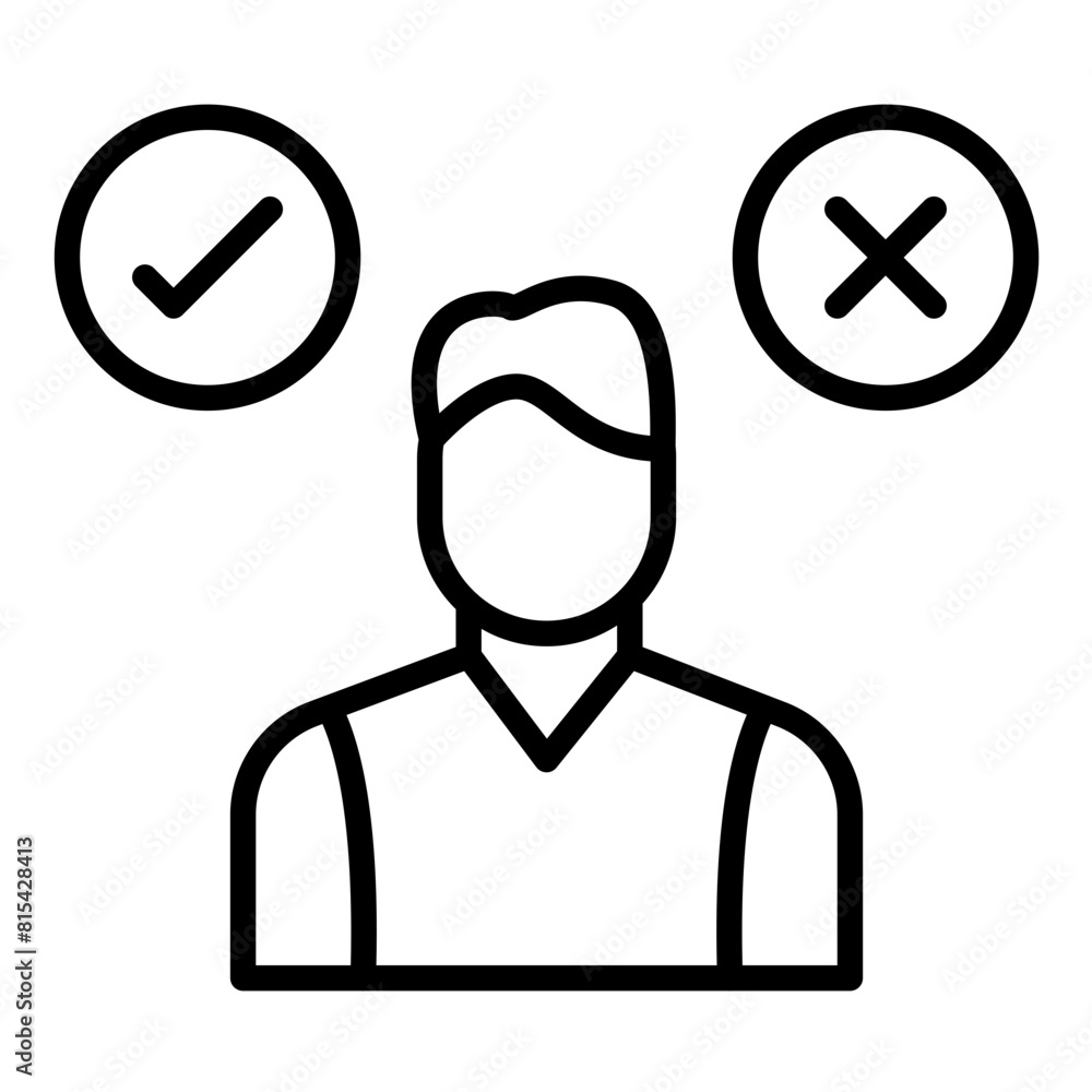 Decision making vector icon. Can be used for Project Assesment iconset. Decision making vector icon. Can be used for Project Assesment iconset.