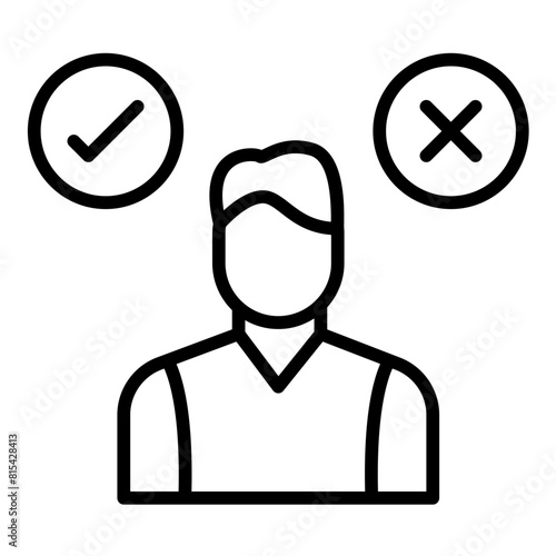 Decision making vector icon. Can be used for Project Assesment iconset.