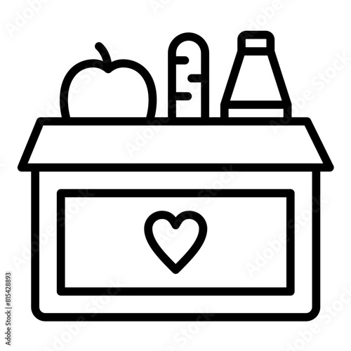 Food Drive vector icon. Can be used for Charity iconset.