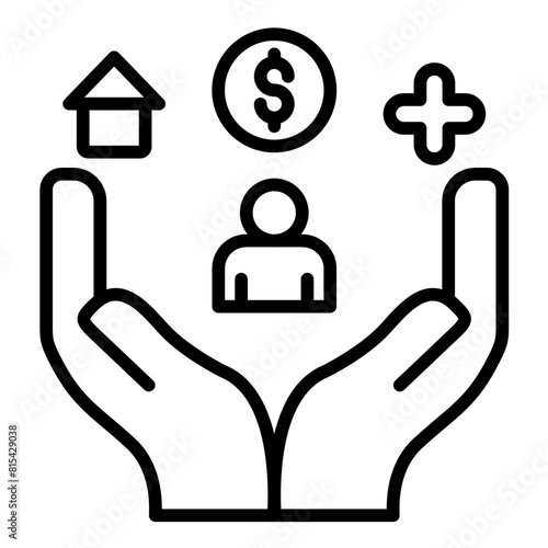 Welfare vector icon. Can be used for Charity iconset.