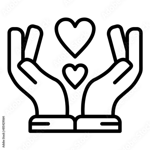 Heart of Giving vector icon. Can be used for Survey iconset.