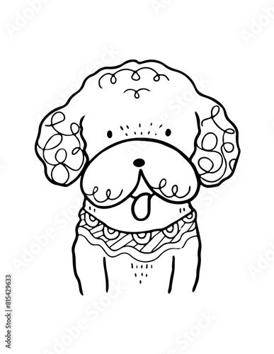 black silhouettes of stylized dogs with folk patterns and natural decorations. Vector black prints of puppys with a tribal boho pattern.