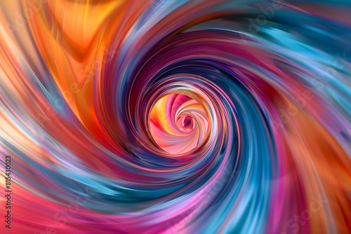 Colorful abstract spiral pattern with a smooth gradient texture