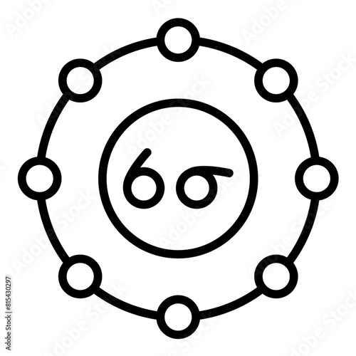 Six Sigma vector icon. Can be used for Mass Production iconset.