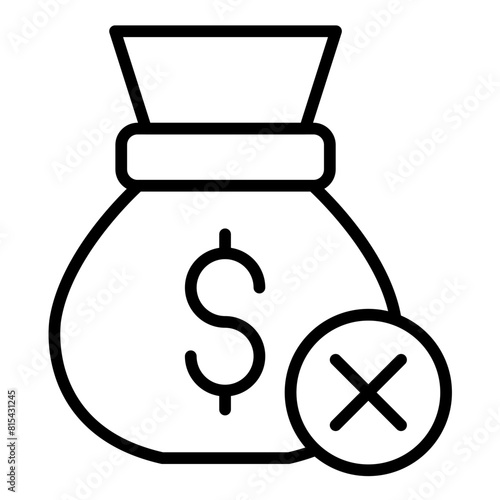 Loan Denial vector icon. Can be used for Loan iconset.