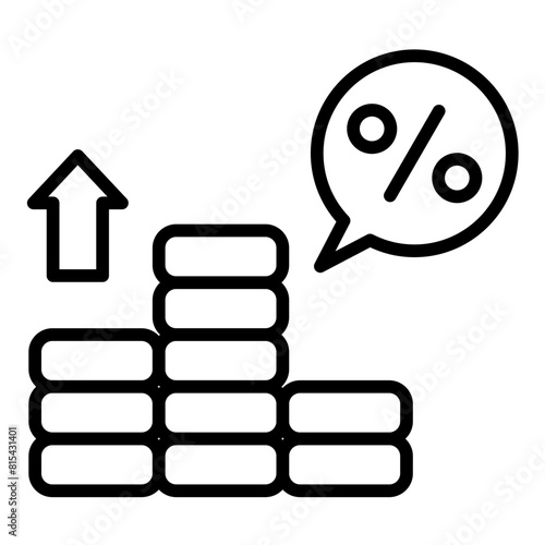 Interest Rate vector icon. Can be used for Loan iconset.