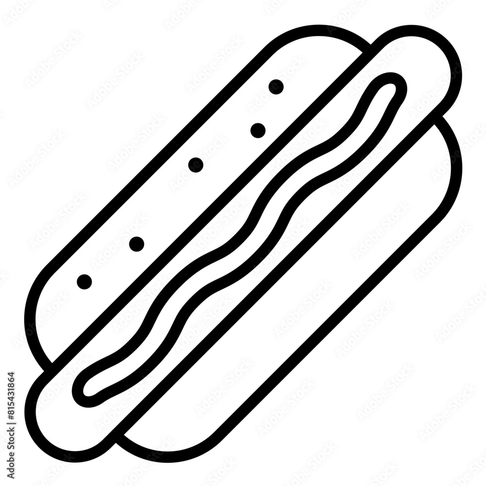 Hot Dog vector icon. Can be used for World Cuisine iconset. Hot Dog vector icon. Can be used for World Cuisine iconset.