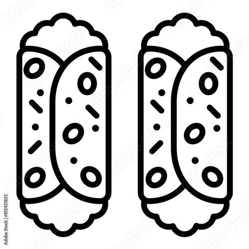 Enchilada vector icon. Can be used for World Cuisine iconset.