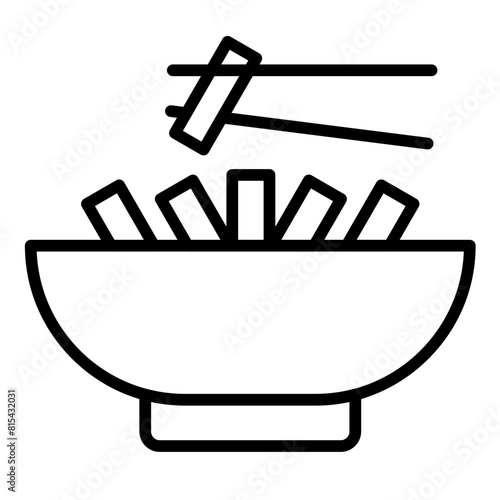 Tteokbokki vector icon. Can be used for World Cuisine iconset.
