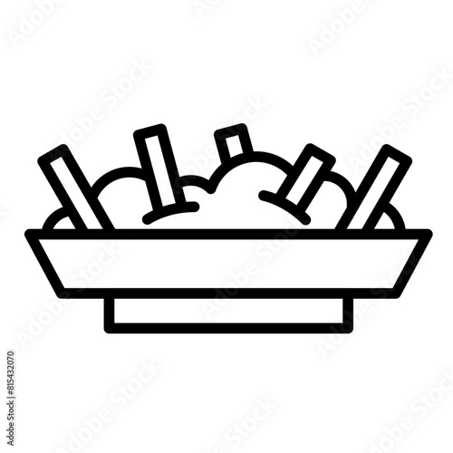 Poutine vector icon. Can be used for World Cuisine iconset.