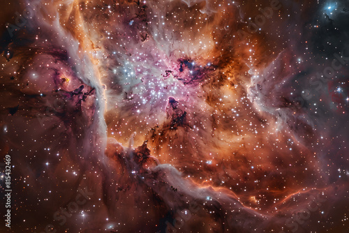 Vibrant space image capturing the beauty and complexity of a star-forming nebula photo
