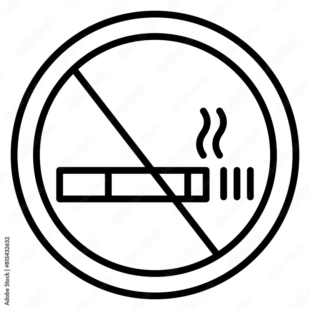 No Smoking vector icon. Can be used for Spa iconset.