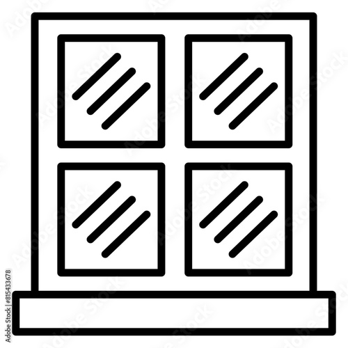 Window Frame vector icon. Can be used for Home Improvements iconset.