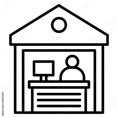 Home Office vector icon. Can be used for Home Improvements iconset.
