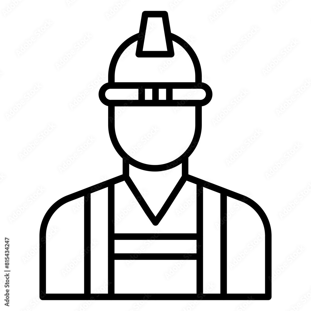 Builder Male vector icon. Can be used for Home Improvements iconset.