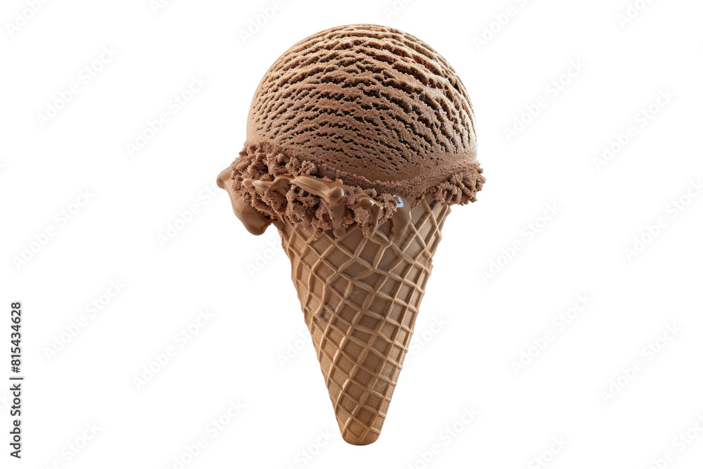 Chocolate ice cream isolated on transparent background Chocolate ice cream isolated on transparent background