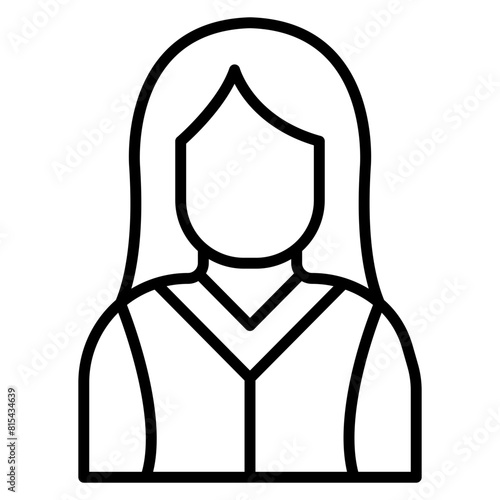 Character Female vector icon. Can be used for Literature iconset.
