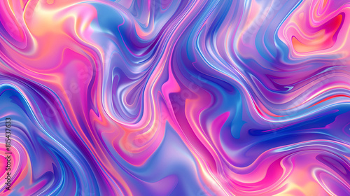 Colorful paint mix with gradient vivid colors ,Swirling colors in a vibrant abstract background ,Liquid holographic surreal pattern ,Abstract blue and pink wavy silk background ,Modern liquid neon 