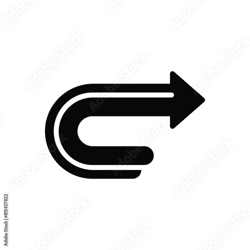 Black solid icon for redo