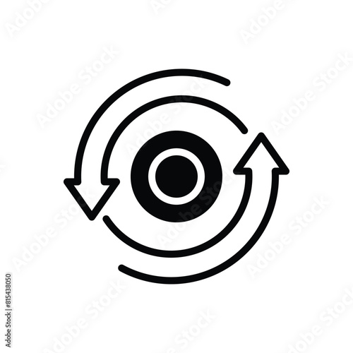 Black solid icon for rotate