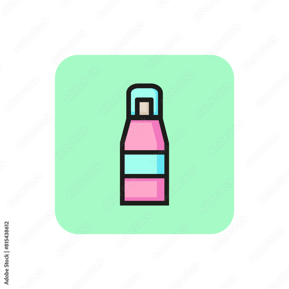 Line icon of hair spray. Hair styling, aerosol, deodorant. Cosmetic products concept. For topics like beauty, hairdressing salon, skincare Line icon of hair spray. Hair styling, aerosol, deodorant. Cosmetic products concept. For topics like beauty, hairdressing salon, skincare