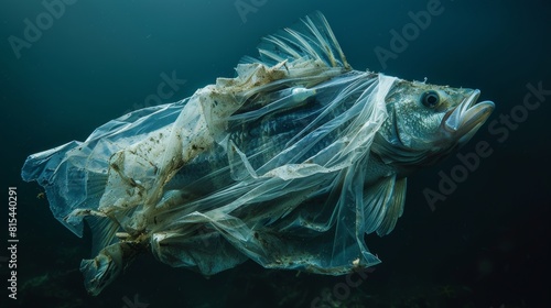 Underwater photos show Garbage wrapped around the fish's body, Plastic waste problem