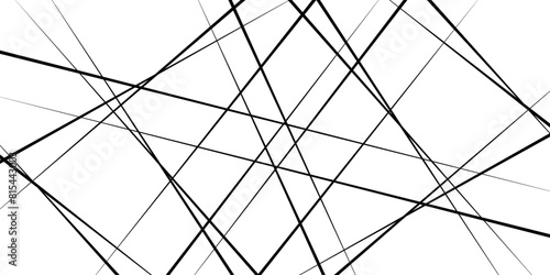 Black and gray outline monochrome texture. Vector illustration. Abstract white background with random black lines
