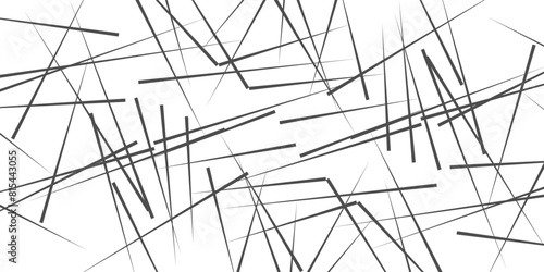 Black and gray outline monochrome texture. Vector illustration. Abstract white background with random black lines