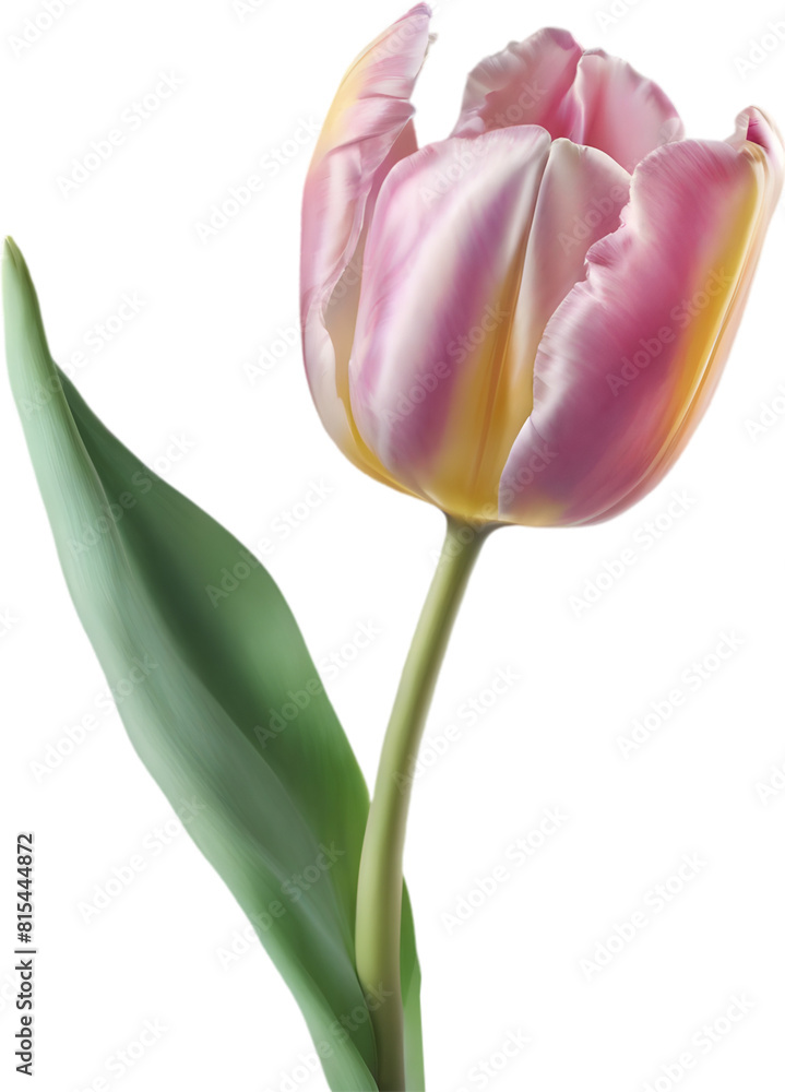 Close-up of a blooming tulip flower. Close-up of a blooming tulip flower.