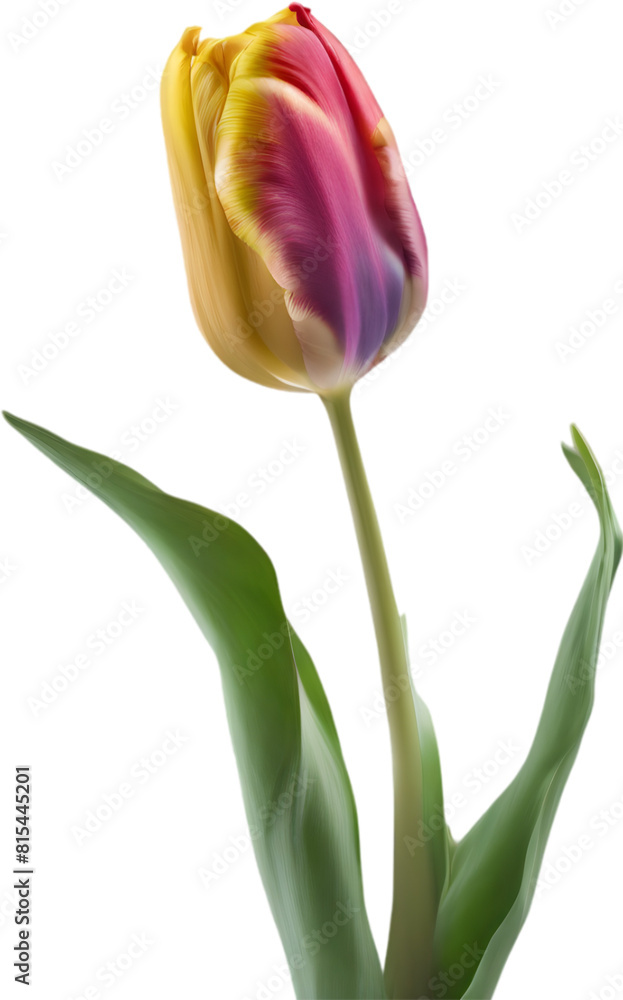 Close-up of a blooming tulip flower. Close-up of a blooming tulip flower.