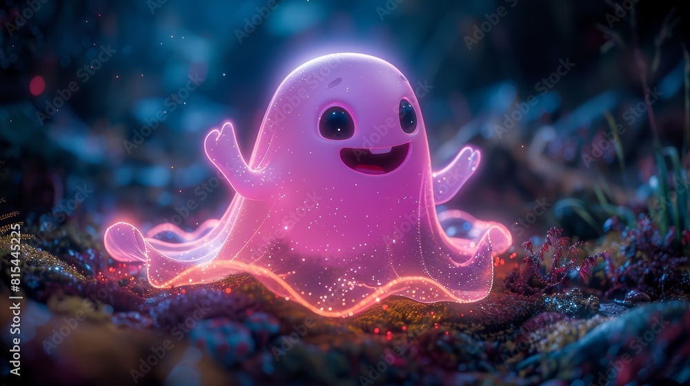 Funny halloween cartoon ghost. Funny halloween cartoon ghost.