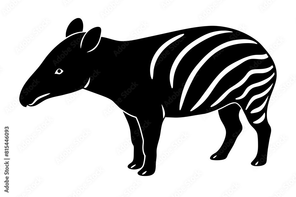 tapir line art silhouette illustration tapir line art silhouette illustration