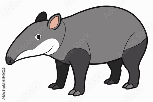 tapir cartoon vector illustration