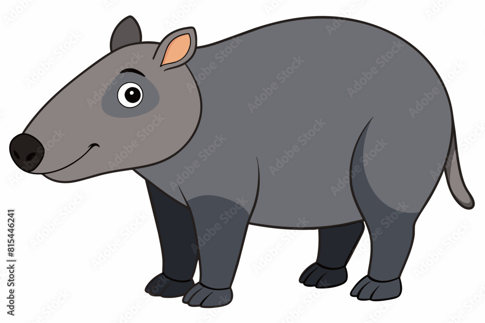 tapir cartoon vector illustration