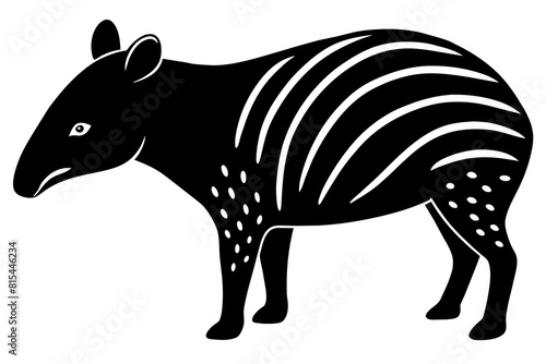 tapir line art silhouette illustration