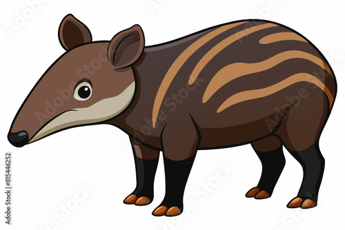 tapir cartoon vector illustration