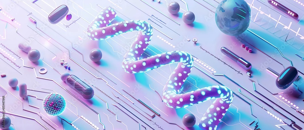 AI analyzing genetic data to predict health issues top view Preventive ...