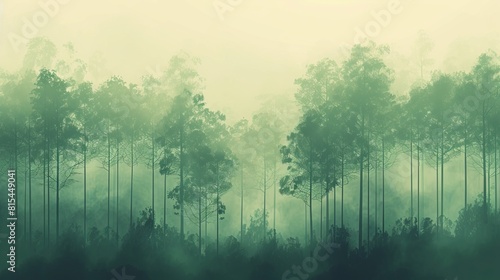 A serene minimalist background with a gradient of green tones, resembling a tranquil forest.