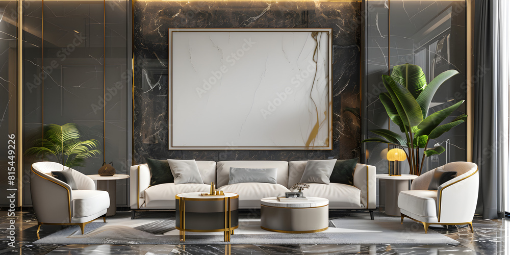 Modern luxury living room interior and empty wall texture background ...