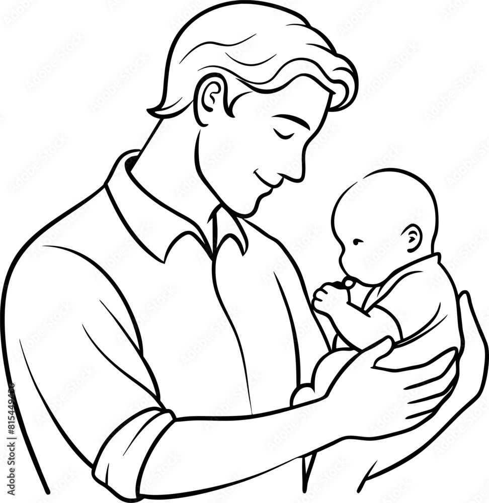 Continuous one line drawing of happy father hold up his child girl. Father is superhero. Happy father's day Continuous one line drawing of happy father hold up his child girl. Father is superhero. Happy father's day